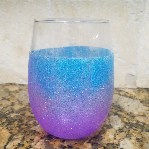 Ombre glitter wine glasses - Picture 2 of 4